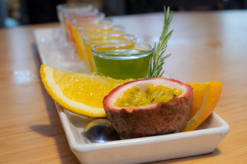 Fresh organic fruits,  Detox diet.