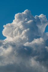 dramatic cloud formation texture under the blue sky