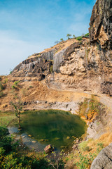 Fototapeta na wymiar Ellora Caves ancient ruins in Maharashtra, India