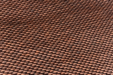 Close-up of textured rooftop of a building