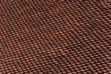 Close-up of textured rooftop of a building