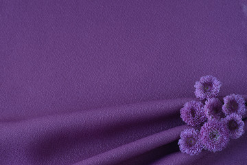 Purple clothes with flowers

