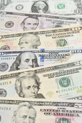 close up of banknote for background