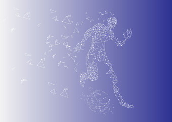 Fototapeta premium technology football background
