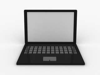 3d rendering Laptop
