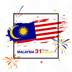 Malaysia independence day vector illustration