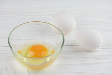 fresh broken egg