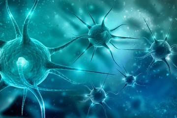 3d rendering Virus bacteria cells background