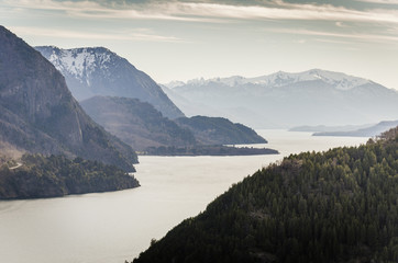 Lake and mountains view