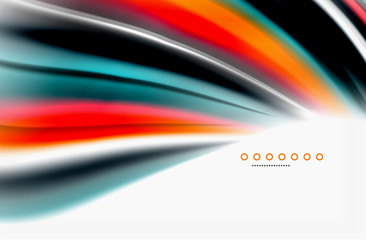 Rainbow color waves, vector blurred abstract background