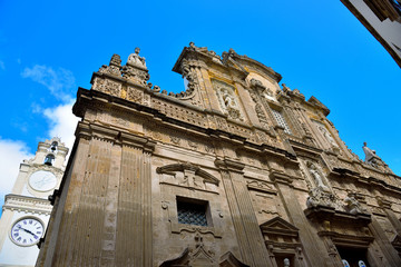 basilica cathedral of s. Agata v. m. 17th century Gallipoli Italy