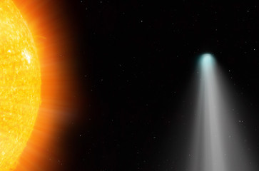 Comet on the space