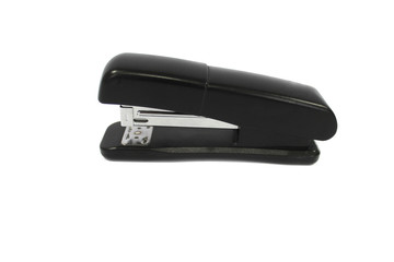 black stapler isolated on white background