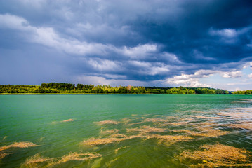 Augustów, jezioro białe przed burzą © Szymon Gryko