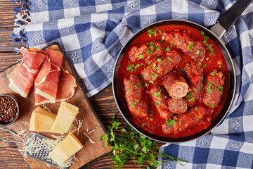 delicious Italian Braciole with marinara sauce