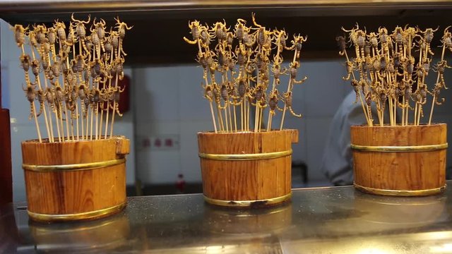 BEIJING, China- MAY 2018. Chinese street life. market in Beijing. traditional Chinese street food