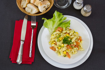 salade de pâtes froide