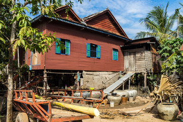 Naklejka premium Kambodscha - Siem Reap - Landschaft östlich von Siem Reap