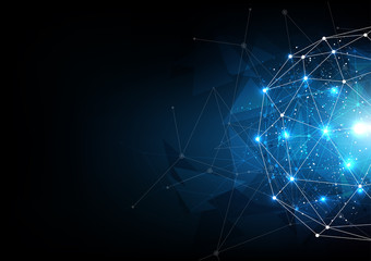 background abstract polygon data technology communication vector design illustration
