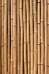 Bamboo wood wall background texture closeup vertical