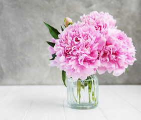 Pink peony flowers