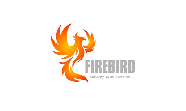 Flame Bird - Fire Wing Logo - Phoenix Vector
