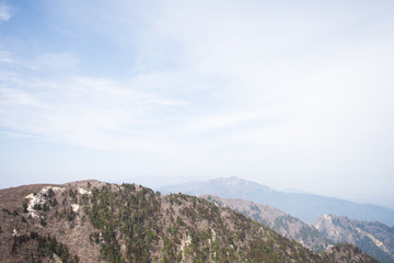 Fototapeta na wymiar breath taking scenery of Mount Gozaisho Nagoya, Japan