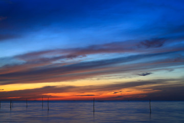 Fototapeta premium Beautiful sky at twilight time 