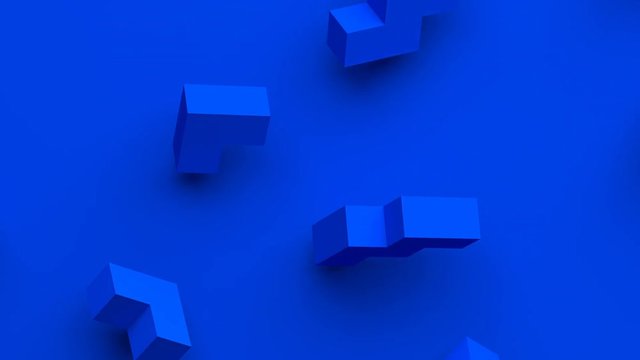 Abstract 3d rendering of geometric shapes. Computer generated loop animation. Modern background with simple forms. Seamless motion design for poster, cover, branding, banner, placard. 4k UHD