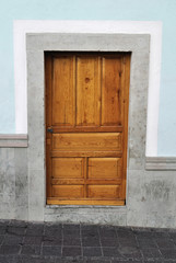 Mexican colonial style door in Guanajuato Mexico