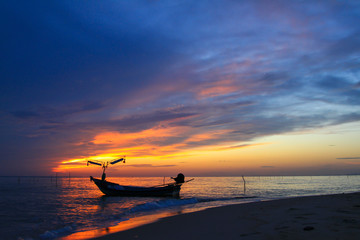 Beautiful sky at twilight time 