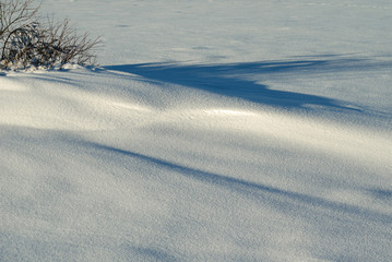 Schattenspiel auf Pulverschnee