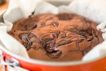 Homemade chocolate cake
