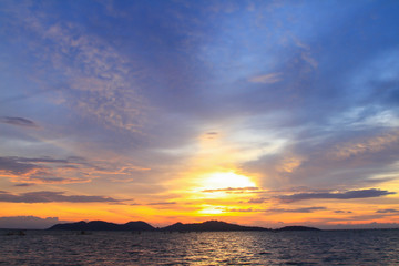 Beautiful sky at twilight time