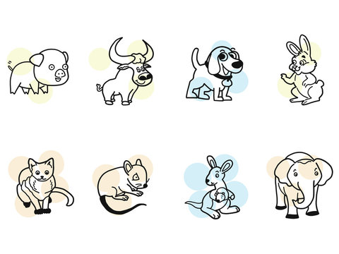 Animal doodle cute.