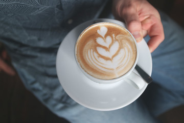 Cappuccino mit Latteart
