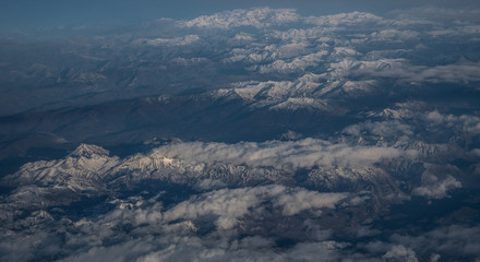 Naklejka premium Mountainscape from above