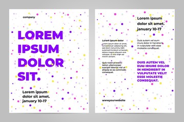 Modern colorful dotted background for flyer, cover. Vector illustration