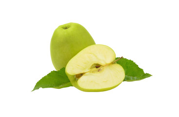 One and a half green apples