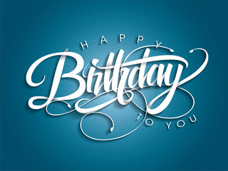 Happy Birthday greeting card with lettering design 