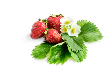 Strawberry isolated on white background.