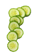 slices of green cucumber