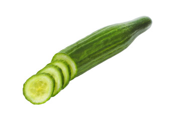 sliced green cucumber