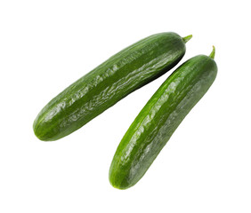 two green cucumbers