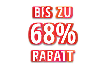 bis zu 68% Rabatt - weißer Hintergrund rote Schrift für Symbol / Schild