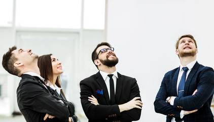 success concept in business - successful business team standing 