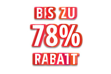bis zu 78% Rabatt - weißer Hintergrund rote Schrift für Symbol / Schild