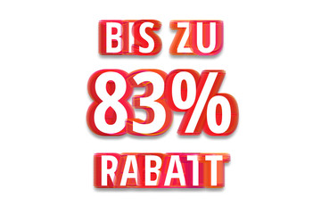 bis zu 83% Rabatt - weißer Hintergrund rote Schrift für Symbol / Schild