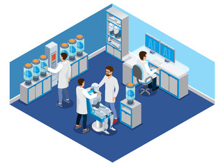 Isometric Artificial Intelligence Concept