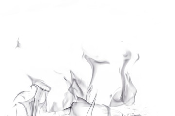 Abstract fire on white background